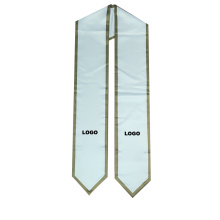 Satin graduation stoles with custom logo